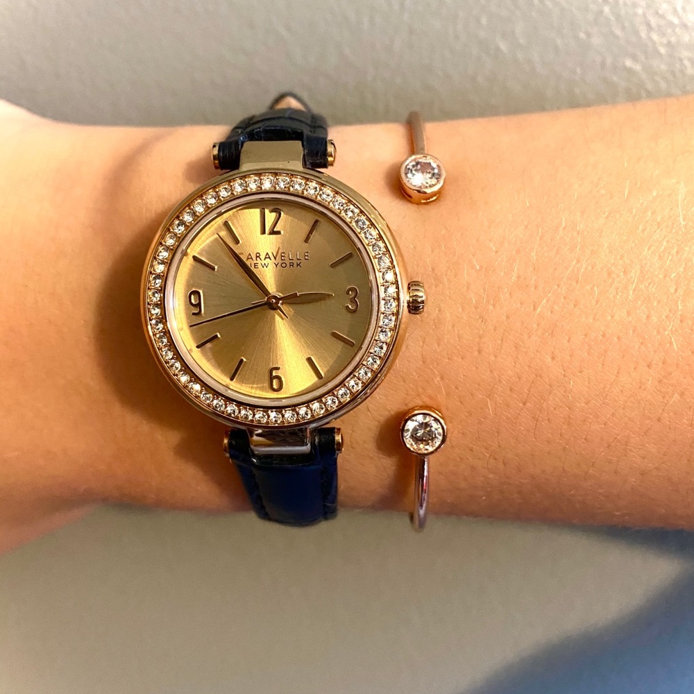 Caravelle Watch and Bracelet Set